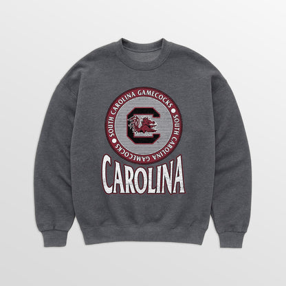 SOUTH CAROLINA GAMECOCKS SATURDAY SEAL PREMIUM FLEECE DROP SHOULDER CREWNECK PULLOVER