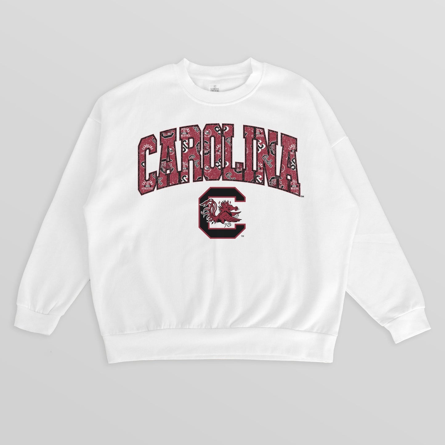 SOUTH CAROLINA GAMECOCKS SWEET PLAY PREMIUM FLEECE DROP SHOULDER CREWNECK PULLOVER