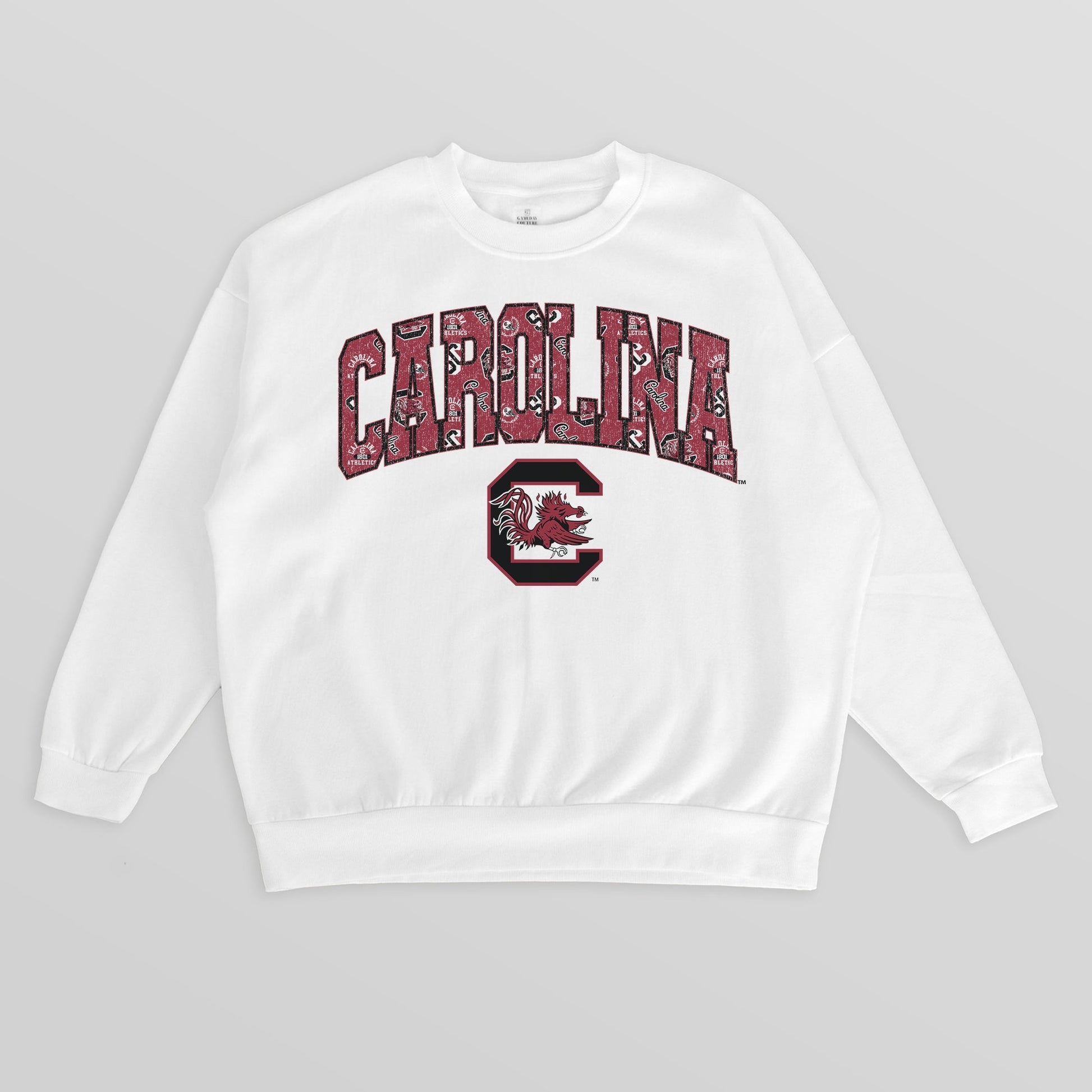 SOUTH CAROLINA GAMECOCKS SWEET PLAY PREMIUM FLEECE DROP SHOULDER CREWNECK PULLOVER