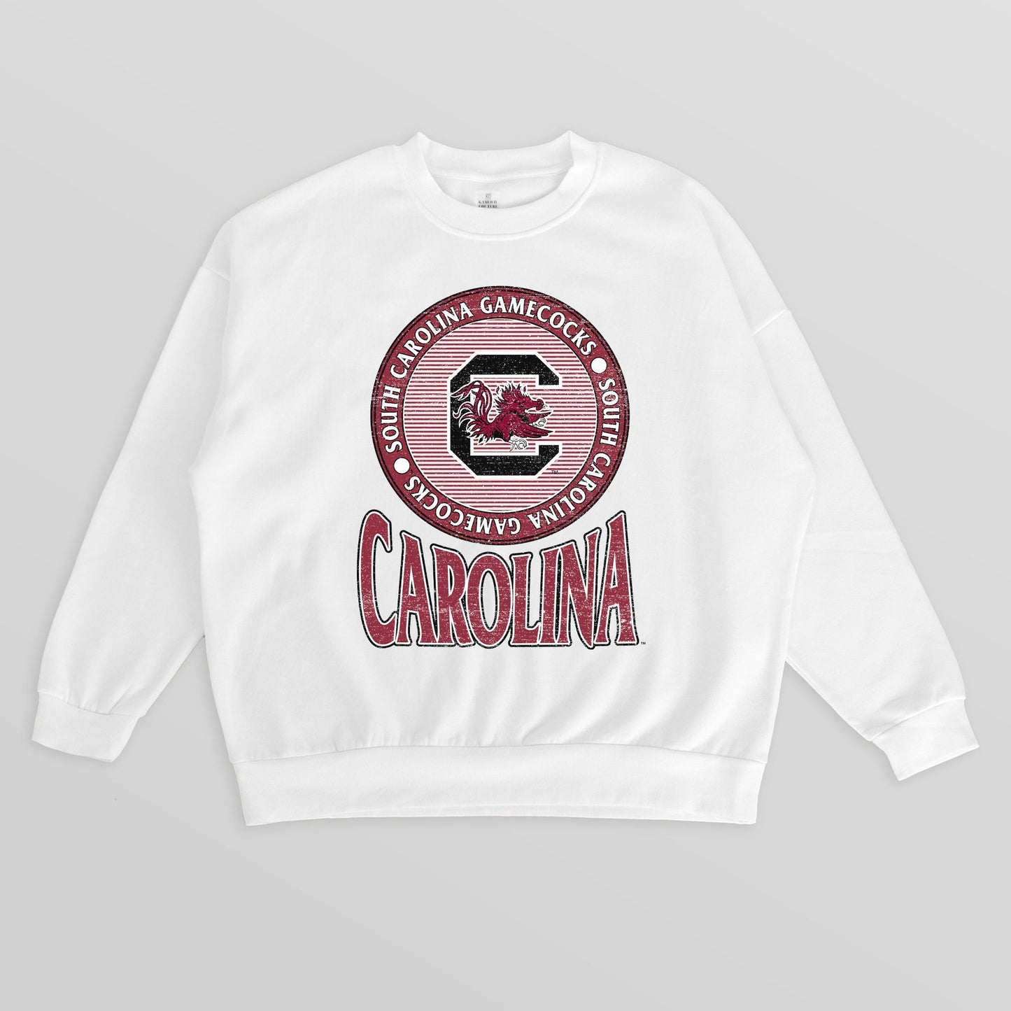 SOUTH CAROLINA GAMECOCKS ENDZONE PREMIUM FLEECE DROP SHOULDER CREWNECK PULLOVER