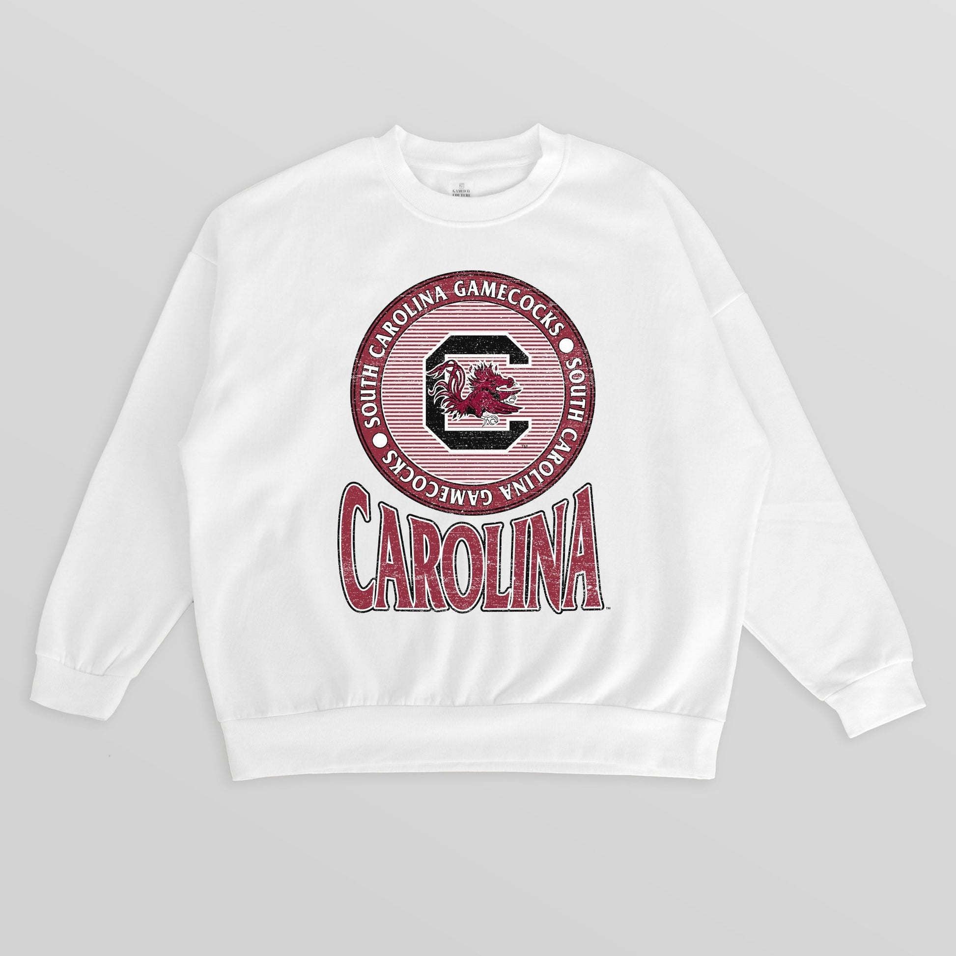 SOUTH CAROLINA GAMECOCKS ENDZONE PREMIUM FLEECE DROP SHOULDER CREWNECK PULLOVER