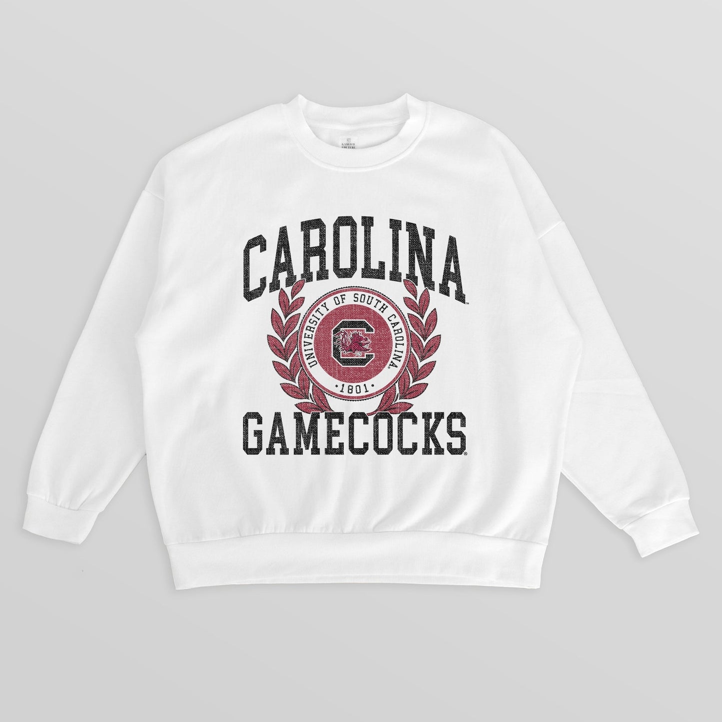 SOUTH CAROLINA GAMECOCKS GOLD STANDARD PREMIUM FLEECE DROP SHOULDER CREWNECK PULLOVER