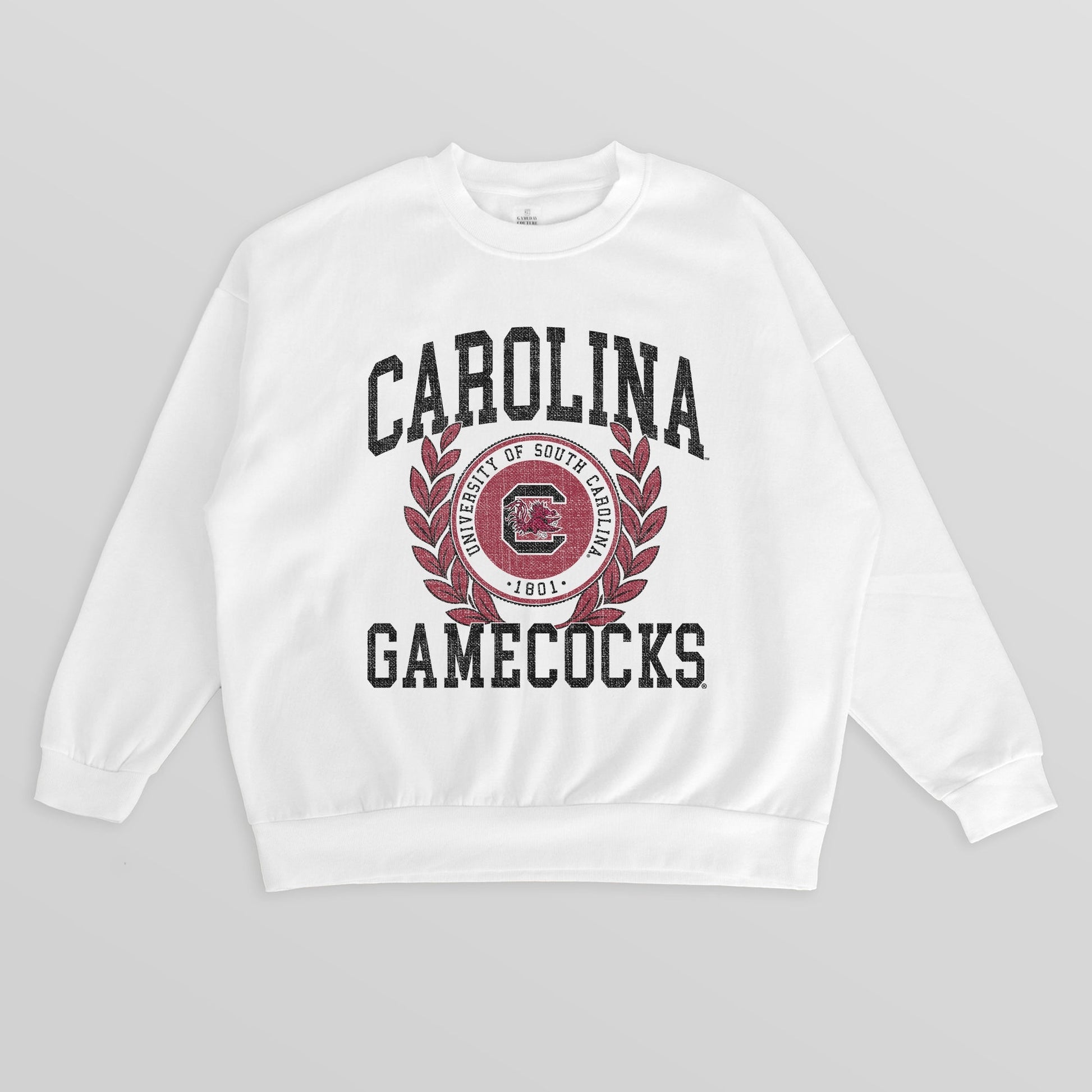 SOUTH CAROLINA GAMECOCKS GOLD STANDARD PREMIUM FLEECE DROP SHOULDER CREWNECK PULLOVER