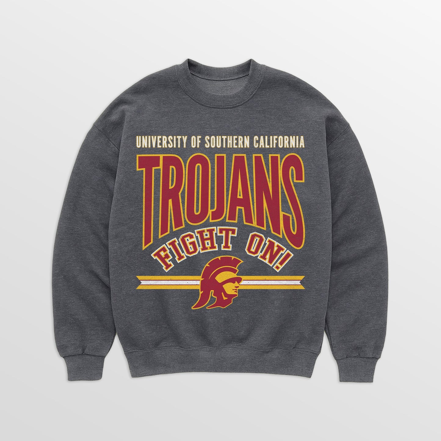 USC TROJANS KICKOFF CLASSIC PREMIUM FLEECE DROP SHOULDER CREWNECK PULLOVER