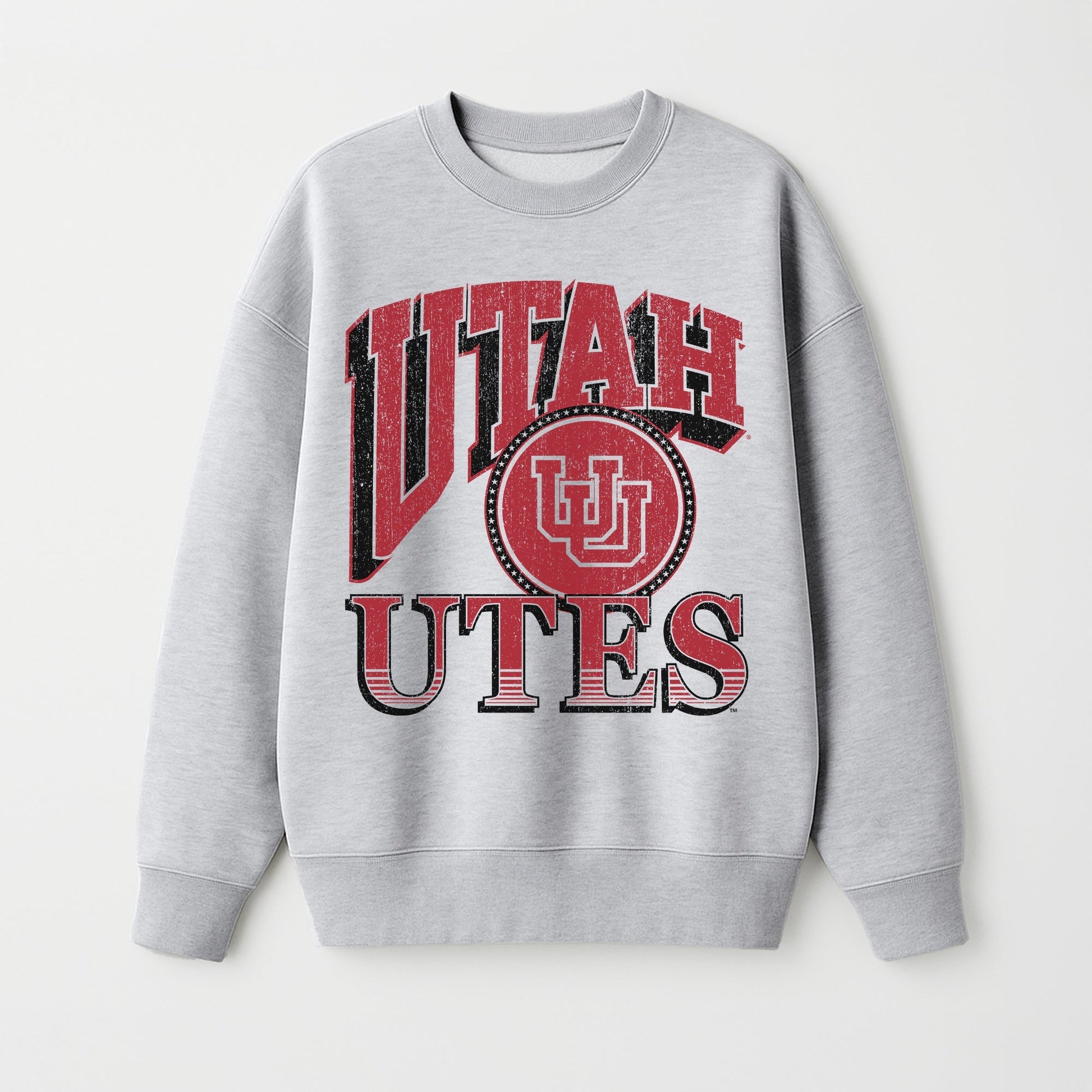 UTAH UTES GAME ON PREMIUM FLEECE DROP SHOULDER CREWNECK PULLOVER