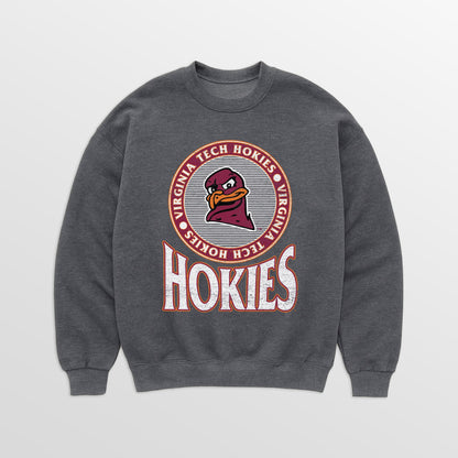 VIRGINIA TECH HOKIES SATURDAY SEAL PREMIUM FLEECE DROP SHOULDER CREWNECK PULLOVER