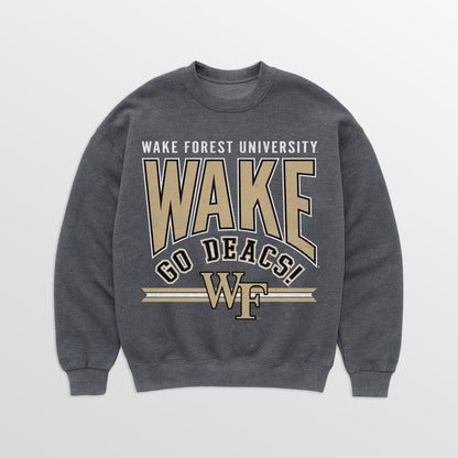 WAKE FOREST DEMON DEACONS KICKOFF CLASSIC PREMIUM FLEECE DROP SHOULDER CREWNECK PULLOVER