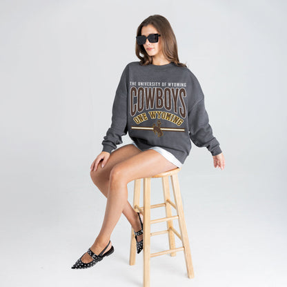 WYOMING COWBOYS KICKOFF CLASSIC PREMIUM FLEECE DROP SHOULDER CREWNECK PULLOVER