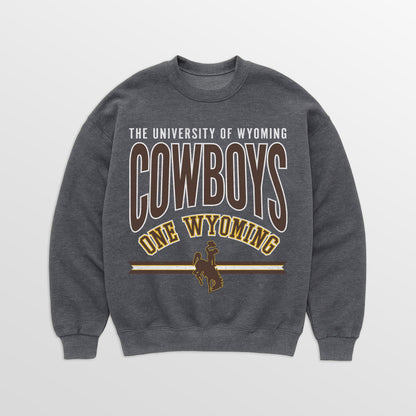 WYOMING COWBOYS KICKOFF CLASSIC PREMIUM FLEECE DROP SHOULDER CREWNECK PULLOVER