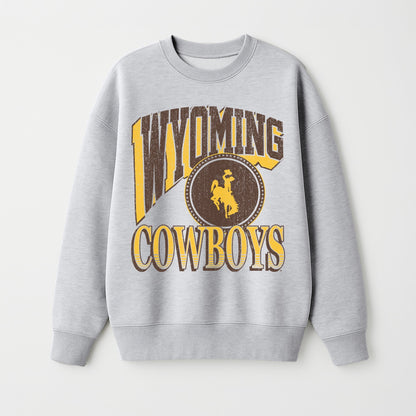 WYOMING COWBOYS GAME ON PREMIUM FLEECE DROP SHOULDER CREWNECK PULLOVER