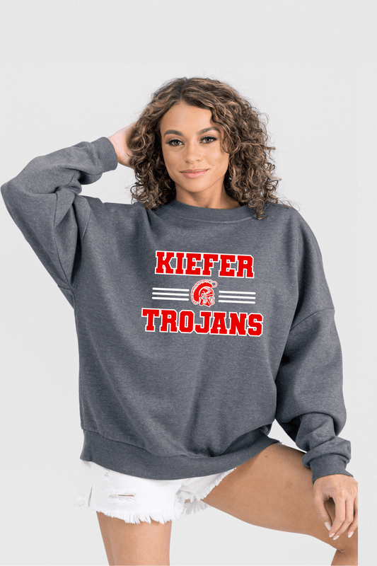 KIEFER TROJANS PREMIUM FLEECE CREWNECK SWEATSHIRT - The Club