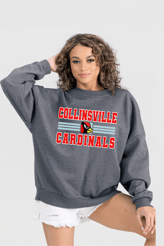 COLLINSVILLE CARDINALS PREMIUM FLEECE CREWNECK SWEATSHIRT - The Club