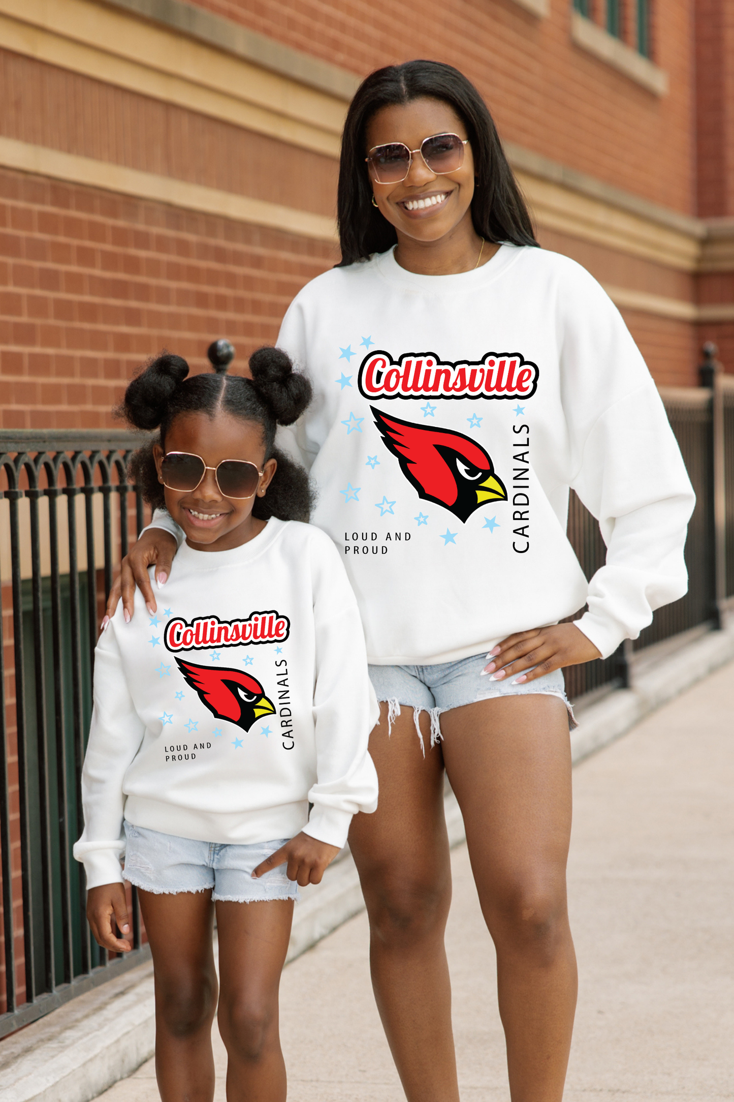 COLLINSVILLE CARDINALS YOUTH PREMIUM FLEECE CREWNECK SWEATSHIRT