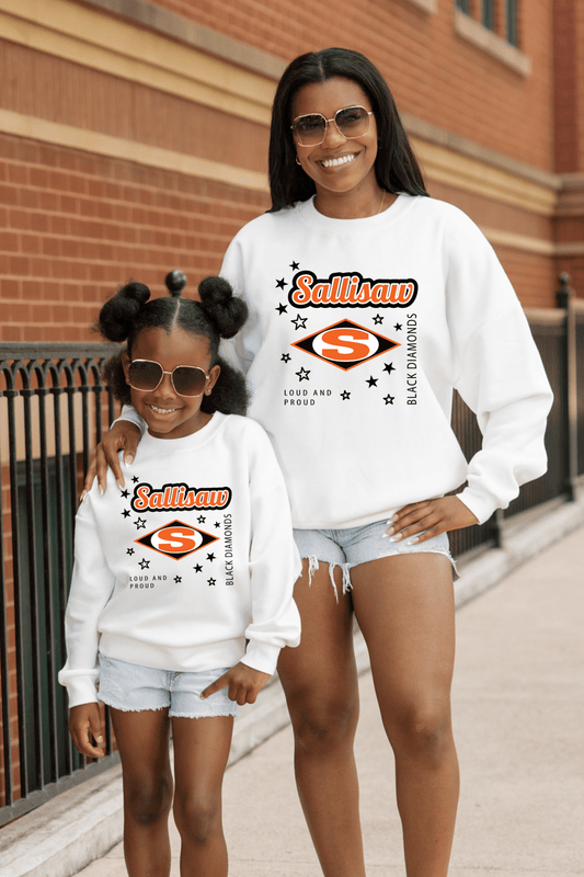 SALLISAW BLACK DIAMONDS YOUTH PREMIUM FLEECE CREWNECK SWEATSHIRT - The Club