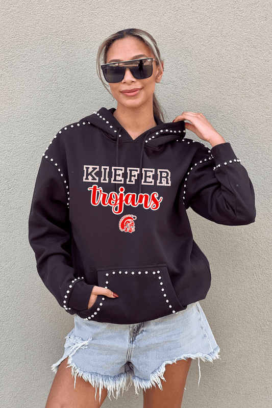 KIEFER TROJANS STUDDED HOODED PULLOVER - The Club