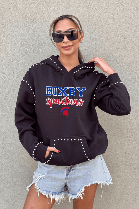 BIXBY SPARTANS STUDDED HOODED PULLOVER - The Club