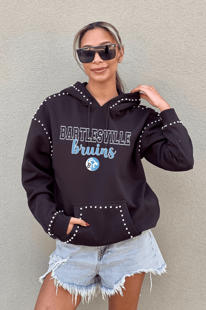 BARTLESVILLE BRUINS STUDDED HOODED PULLOVER - The Club
