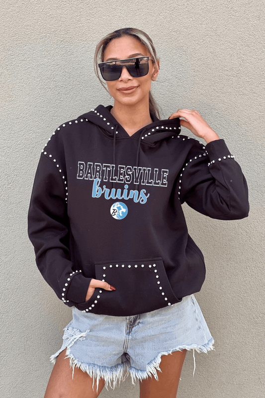 BARTLESVILLE BRUINS STUDDED HOODED PULLOVER - The Club