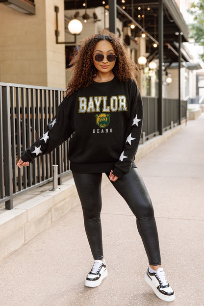 BAYLOR BEARS VELOCITY STAR EMBELLISHED CREW SWEATSHIRT