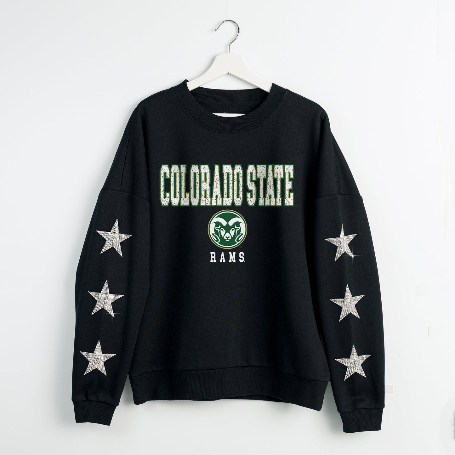 COLORADO STATE RAMS VELOCITY STAR EMBELLISHED CREW SWEATSHIRT