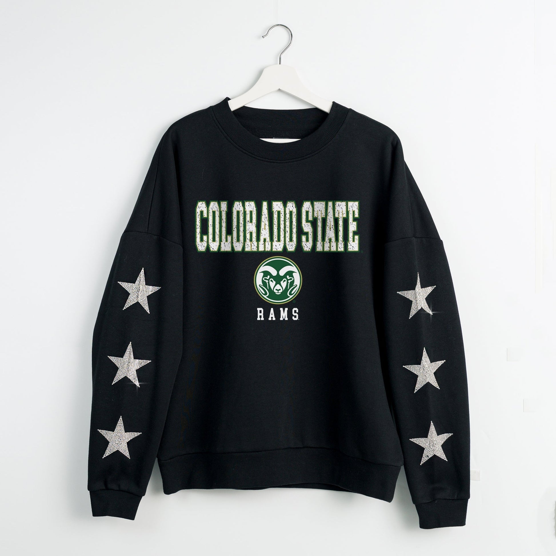 COLORADO STATE RAMS VELOCITY STAR EMBELLISHED CREW SWEATSHIRT