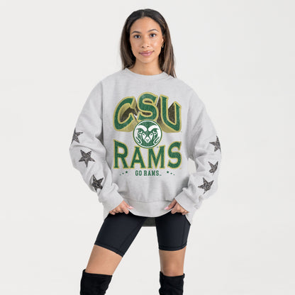 COLORADO STATE RAMS RESILIENCE STAR EMBELLISHED CREW SWEATSHIRT