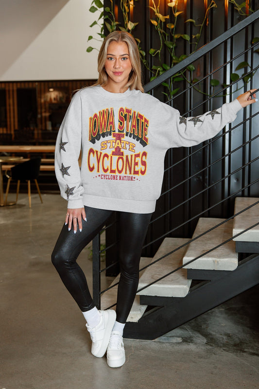 IOWA STATE CYCLONES RESILIENCE STAR EMBELLISHED CREW SWEATSHIRT