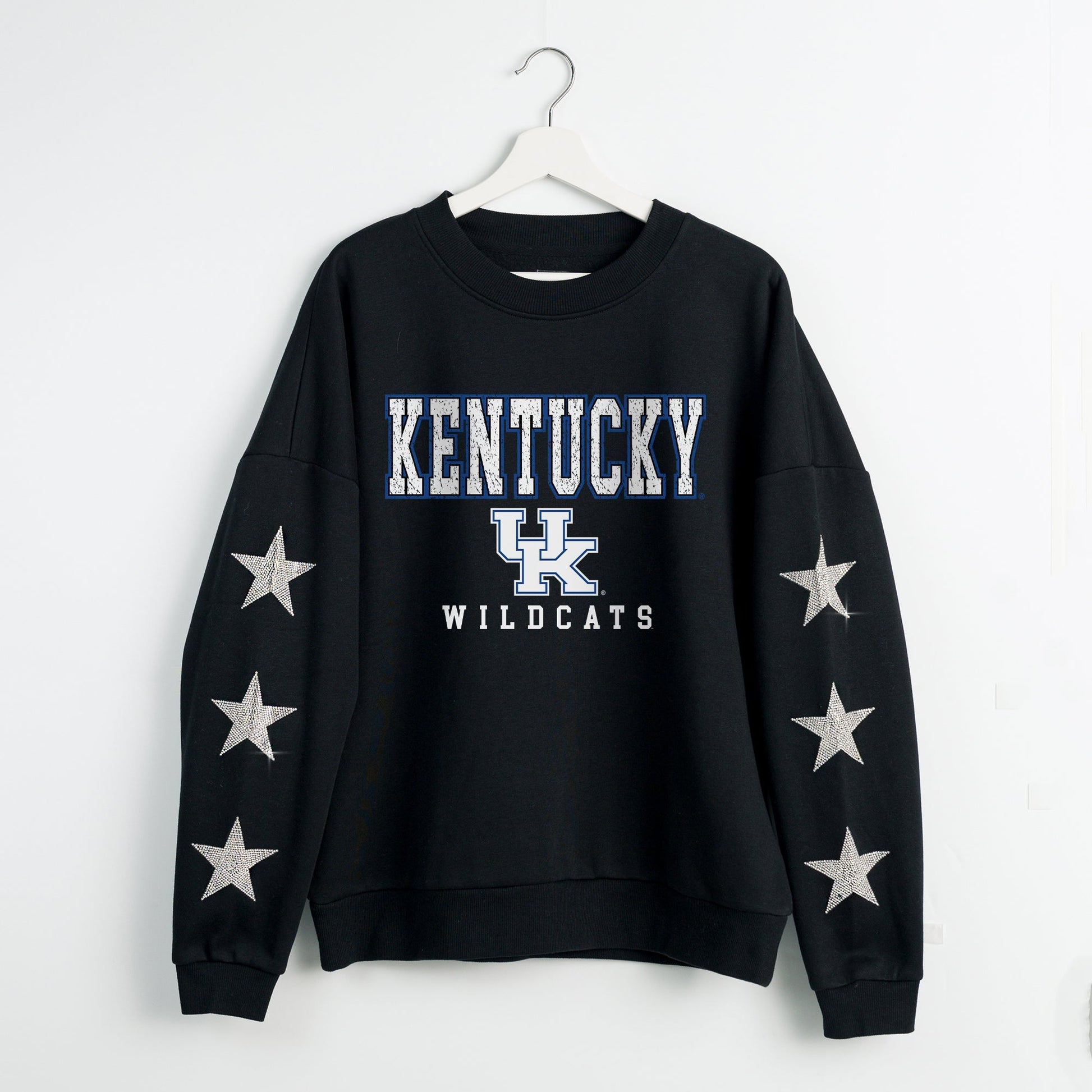 KENTUCKY WILDCATS VELOCITY STAR EMBELLISHED CREW SWEATSHIRT