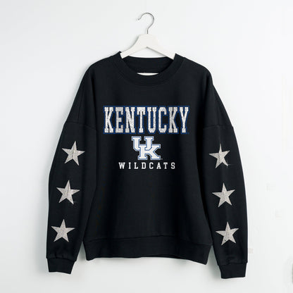 KENTUCKY WILDCATS VELOCITY STAR EMBELLISHED CREW SWEATSHIRT
