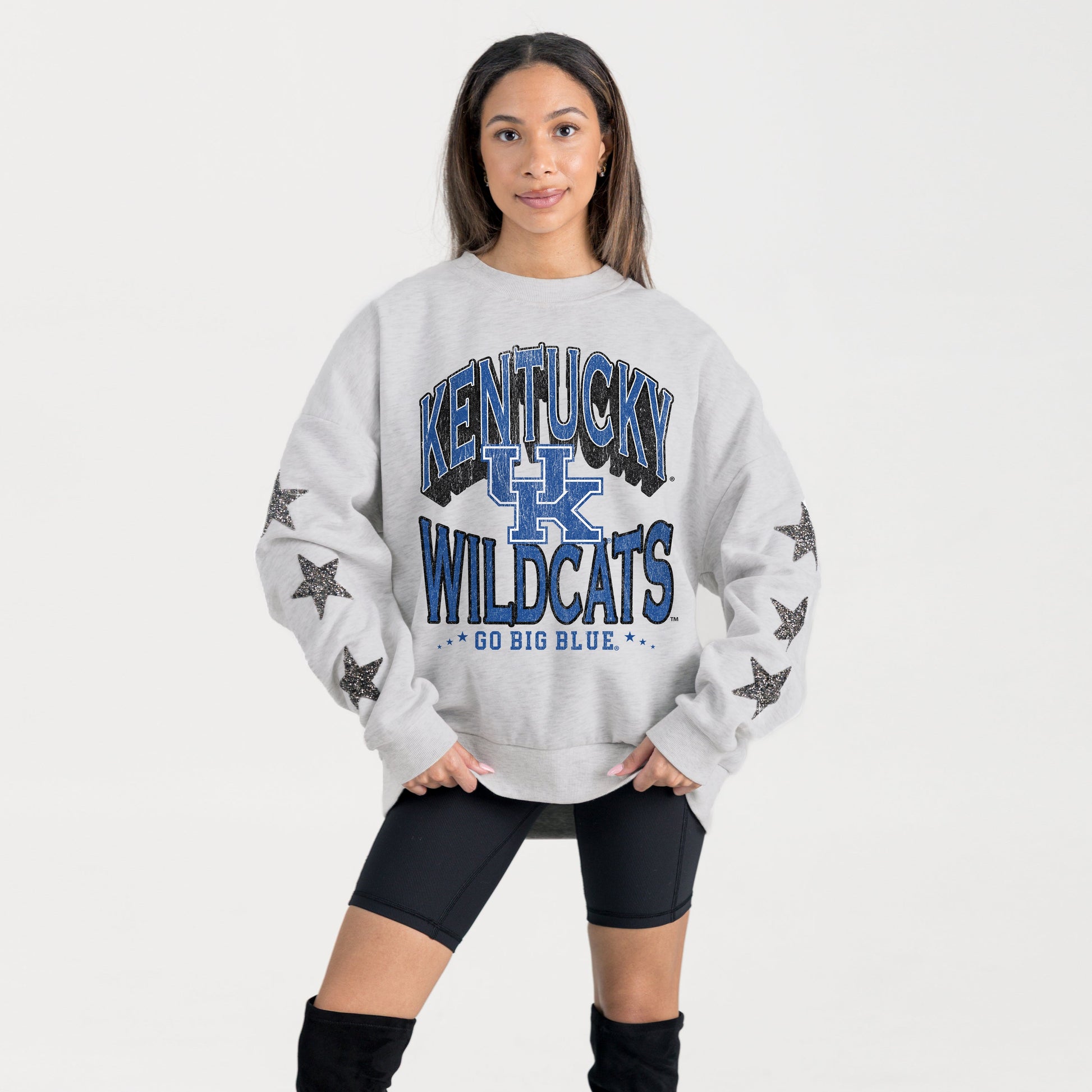 KENTUCKY WILDCATS RESILIENCE STAR EMBELLISHED CREW SWEATSHIRT