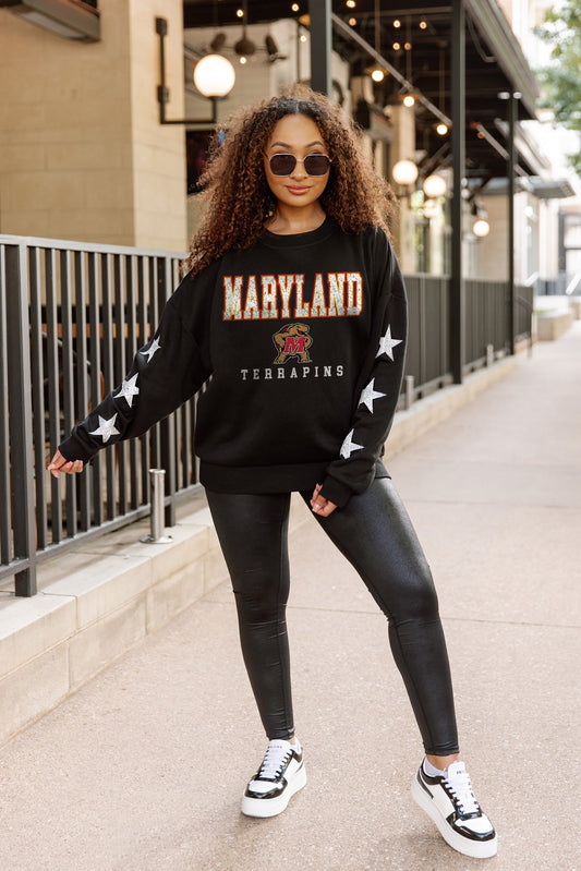 MARYLAND TERRAPINS VELOCITY STAR EMBELLISHED CREW SWEATSHIRT