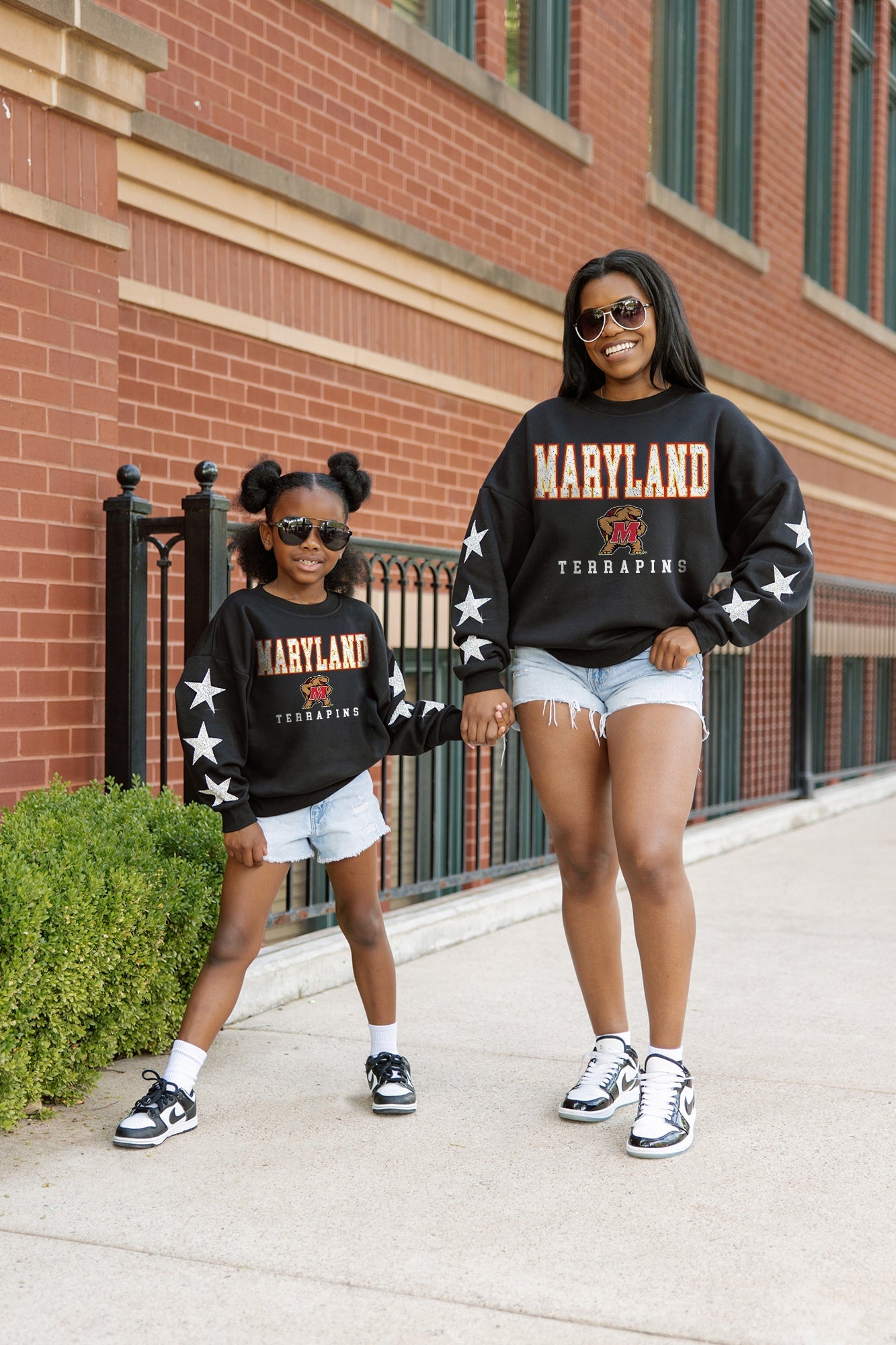MARYLAND TERRAPINS VELOCITY STAR EMBELLISHED CREW SWEATSHIRT