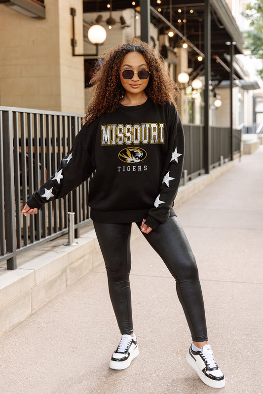 MISSOURI TIGERS VELOCITY STAR EMBELLISHED CREW SWEATSHIRT