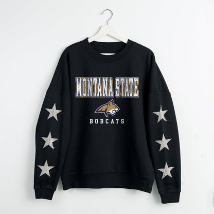 MONTANA STATE BOBCATS VELOCITY STAR EMBELLISHED CREW SWEATSHIRT