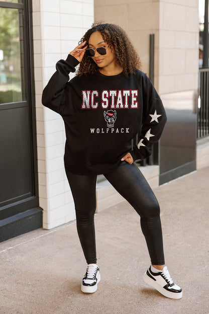 NORTH CAROLINA STATE WOLFPACK VELOCITY STAR EMBELLISHED CREW SWEATSHIRT