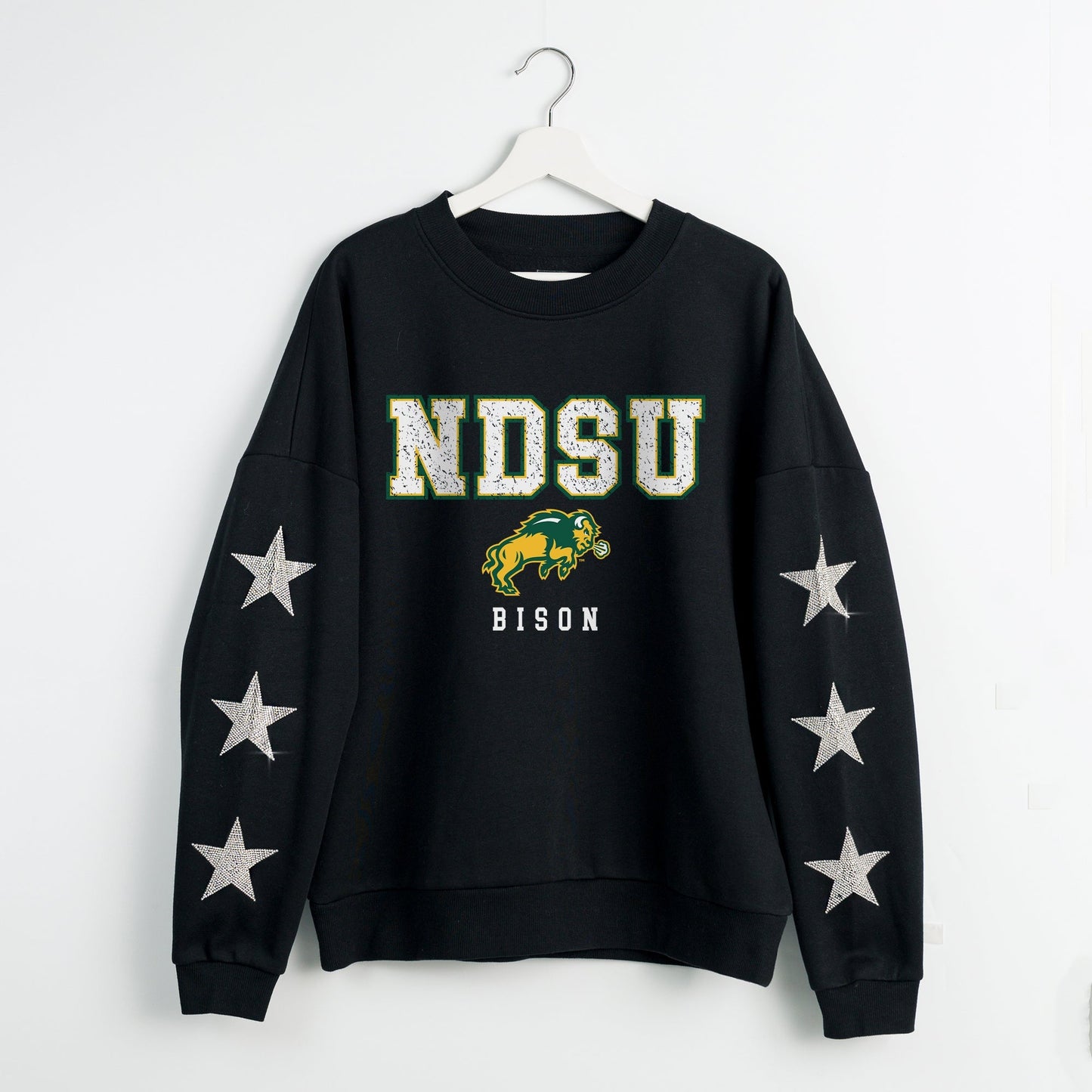 NORTH DAKOTA STATE BISON VELOCITY STAR EMBELLISHED CREW SWEATSHIRT