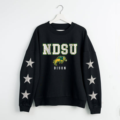 NORTH DAKOTA STATE BISON VELOCITY STAR EMBELLISHED CREW SWEATSHIRT