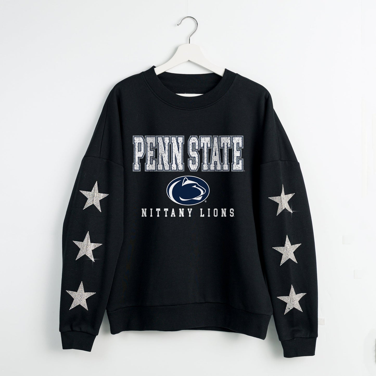 PENN STATE NITTANY LIONS VELOCITY STAR EMBELLISHED CREW SWEATSHIRT