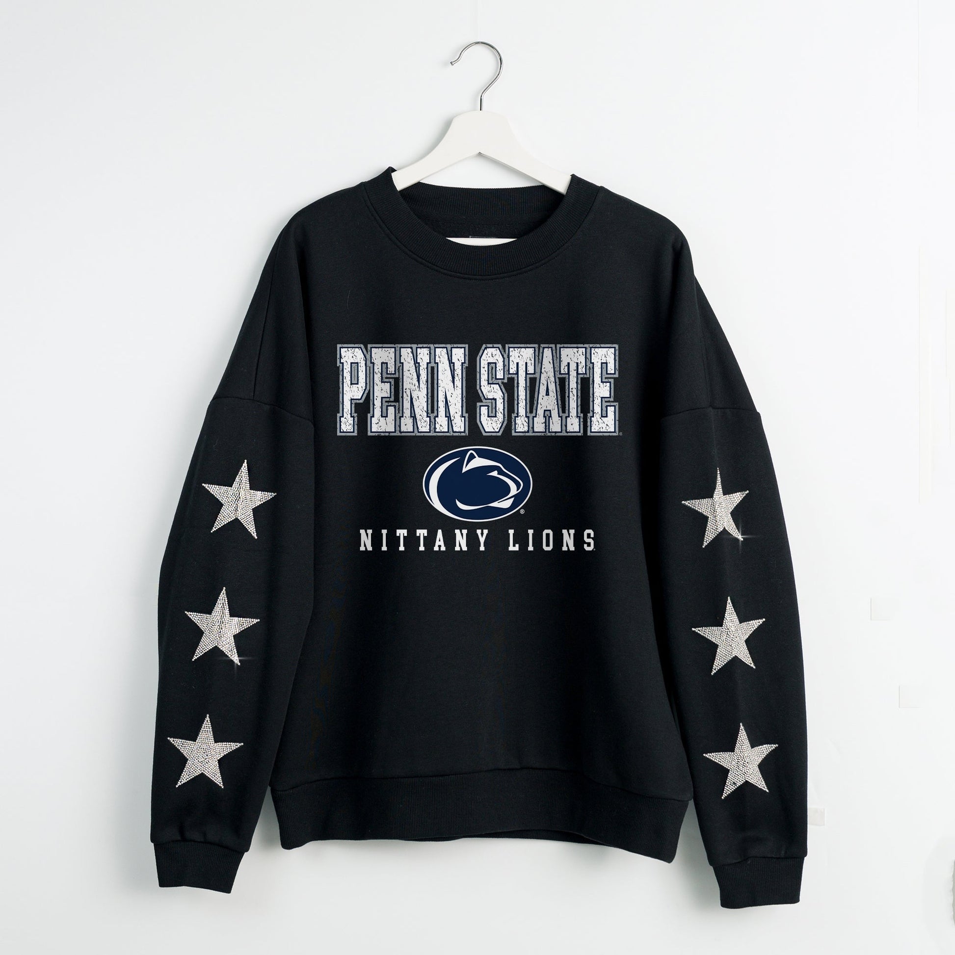 PENN STATE NITTANY LIONS VELOCITY STAR EMBELLISHED CREW SWEATSHIRT