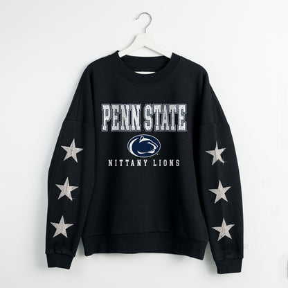 PENN STATE NITTANY LIONS VELOCITY STAR EMBELLISHED CREW SWEATSHIRT