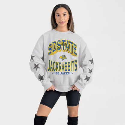 SOUTH DAKOTA STATE JACKRABBITS RESILIENCE STAR EMBELLISHED CREW SWEATSHIRT