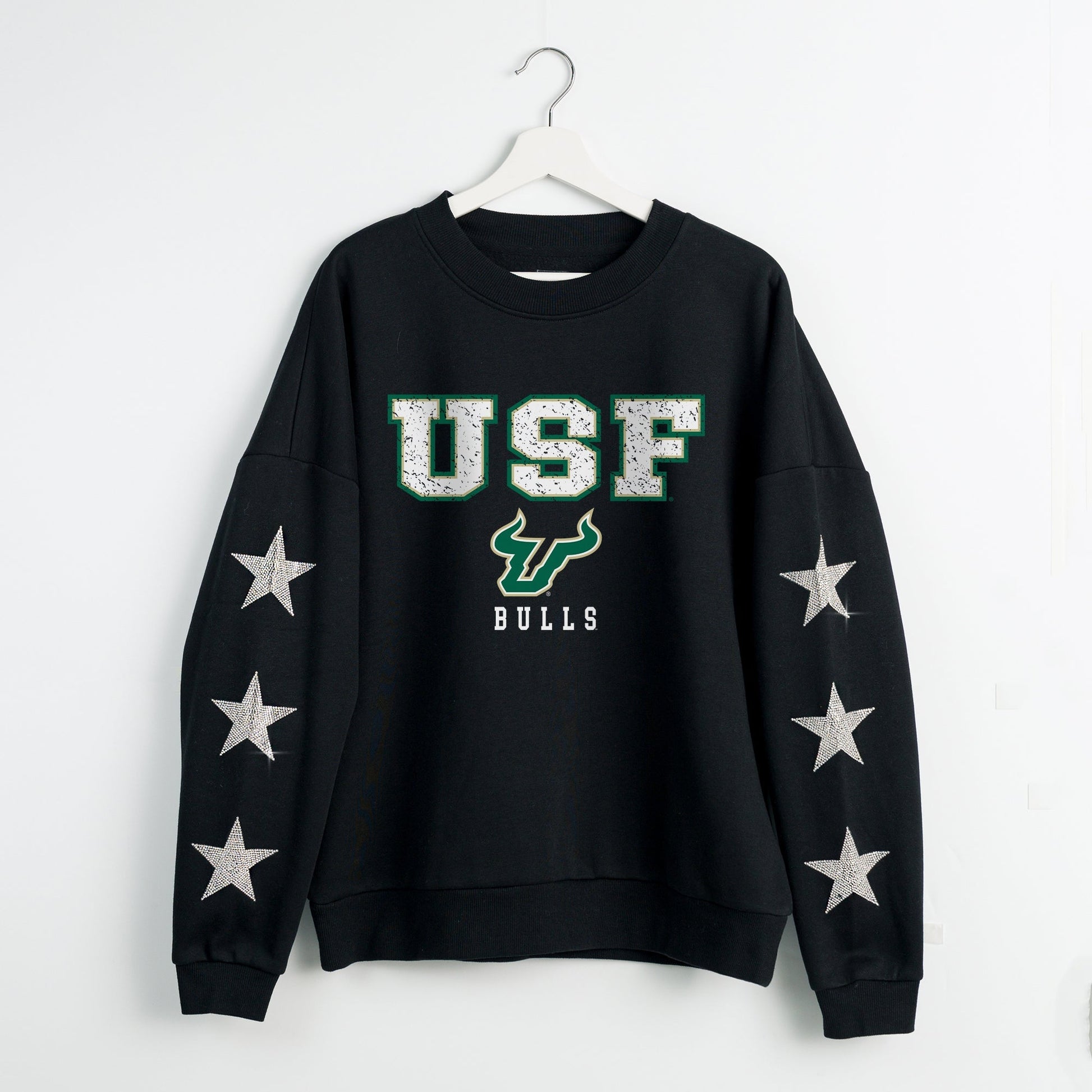 SOUTH FLORIDA BULLS VELOCITY STAR EMBELLISHED CREW SWEATSHIRT