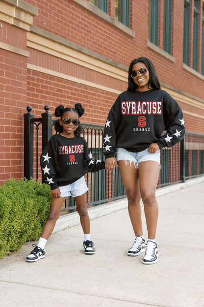 SYRACUSE ORANGE VELOCITY STAR EMBELLISHED CREW SWEATSHIRT
