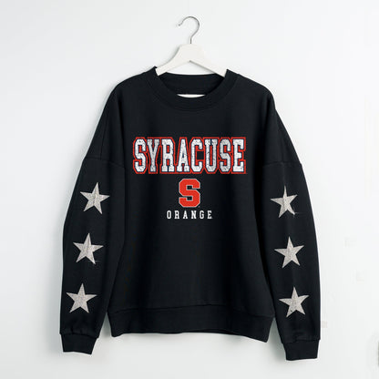 SYRACUSE ORANGE VELOCITY STAR EMBELLISHED CREW SWEATSHIRT