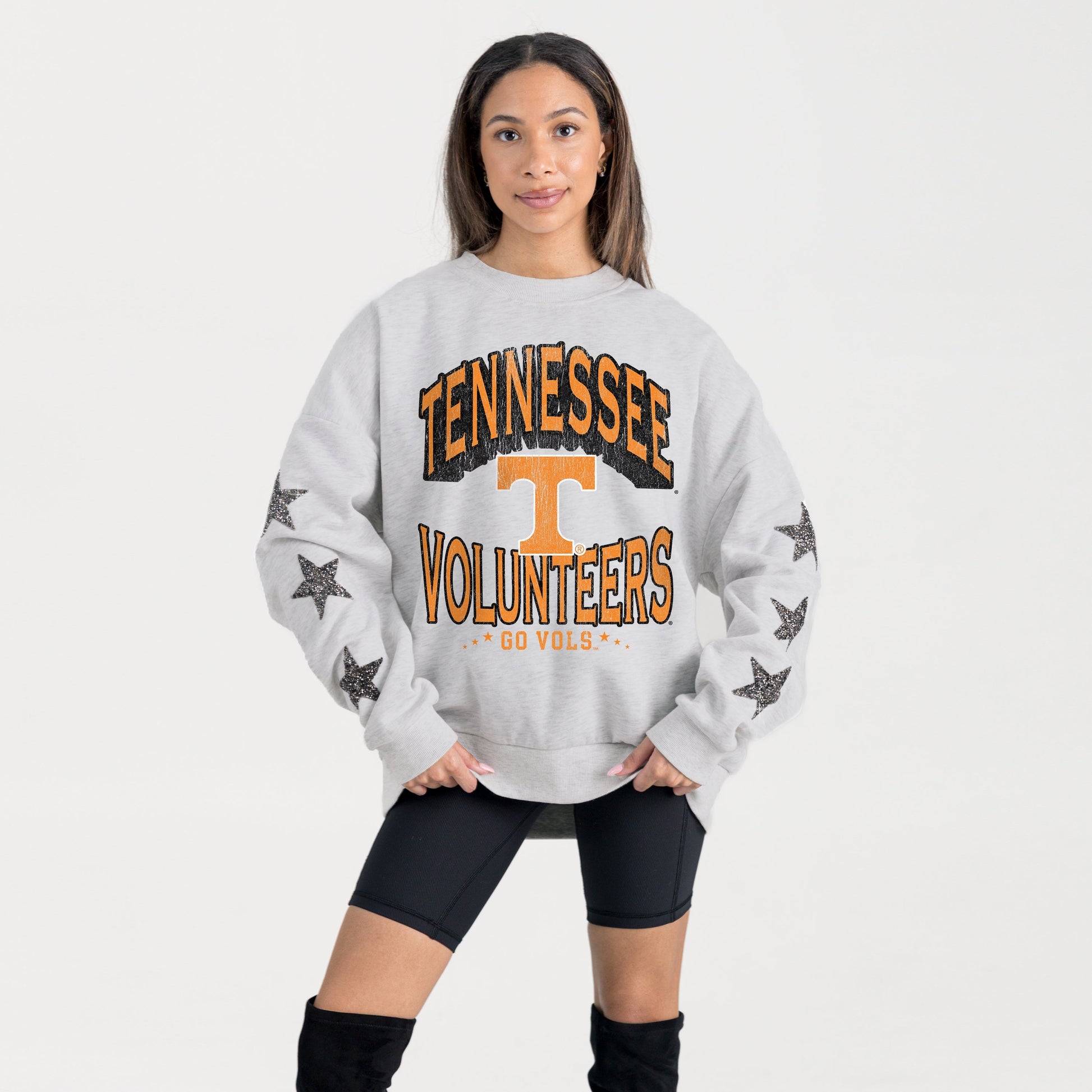 TENNESSEE VOLUNTEERS RESILIENCE STAR EMBELLISHED CREW SWEATSHIRT