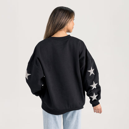 GEORGIA BULLDOGS VELOCITY STAR EMBELLISHED CREW SWEATSHIRT