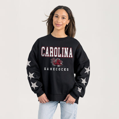 SOUTH CAROLINA GAMECOCKS VELOCITY STAR EMBELLISHED CREW SWEATSHIRT
