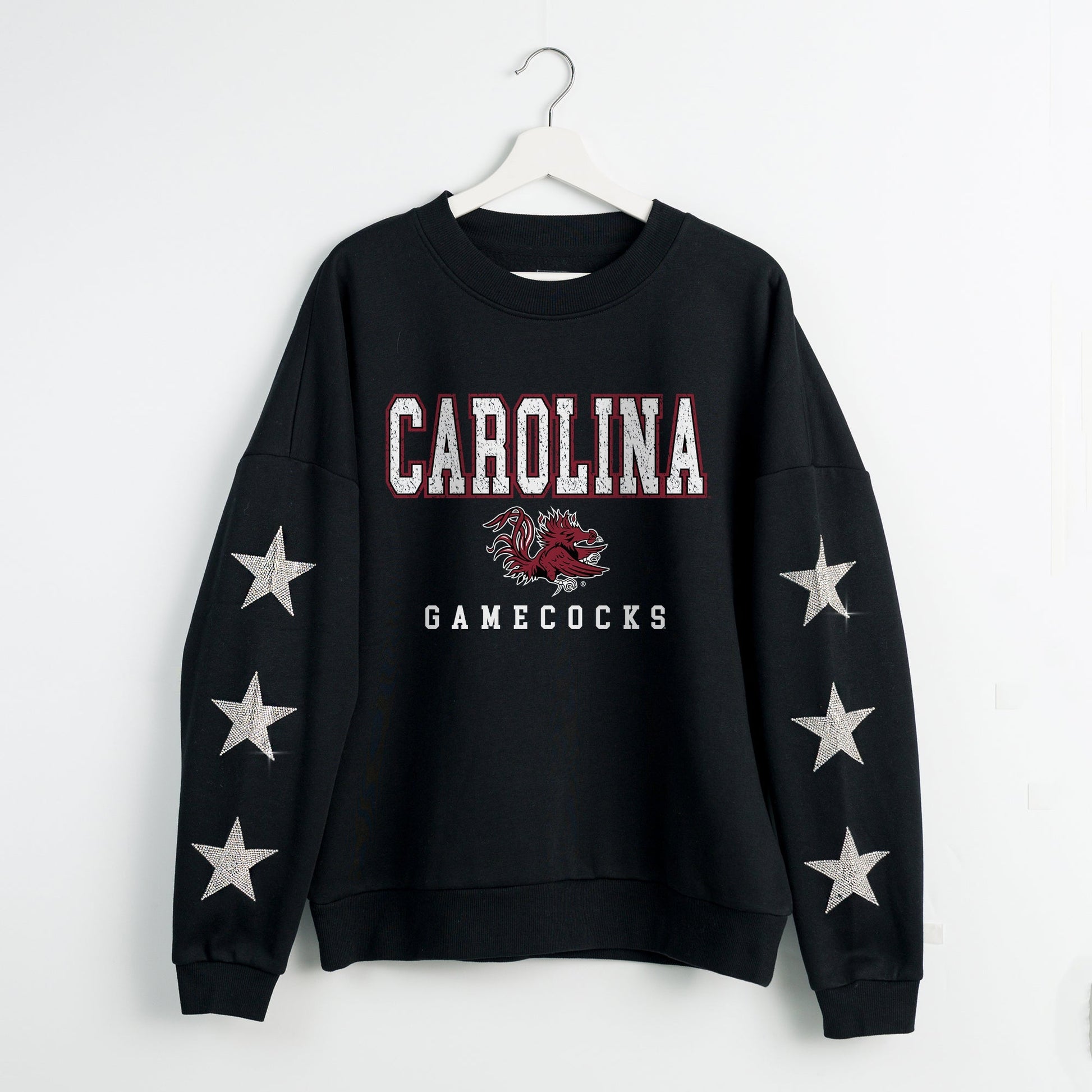 SOUTH CAROLINA GAMECOCKS VELOCITY STAR EMBELLISHED CREW SWEATSHIRT