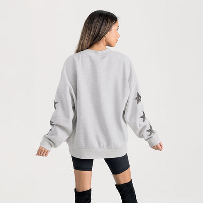 WEST VIRGINIA MOUNTAINEERS RESILIENCE STAR EMBELLISHED CREW SWEATSHIRT