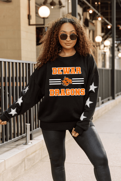 DEWAR DRAGONS EMBELLISHED STAR SLEEVE CREWNECK SWEATSHIRT - The Club